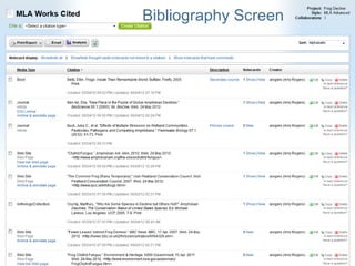 Bibliography Screen
 