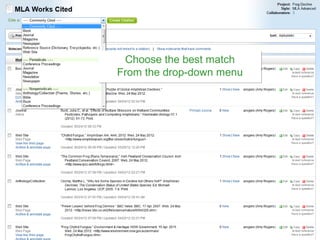 Choose the best match
From the drop-down menu
 