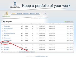 Keep a portfolio of your work
 