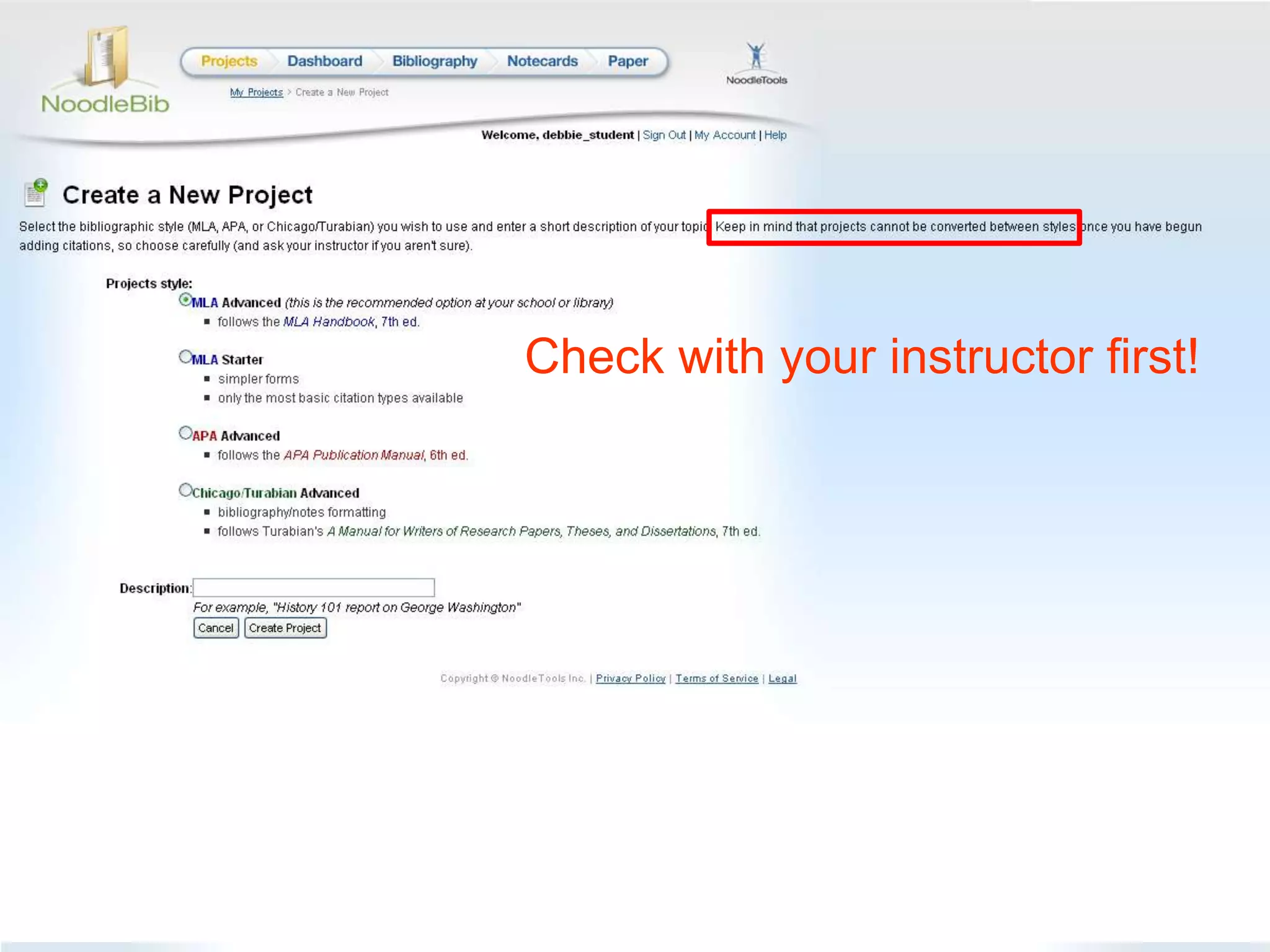 Check with your instructor first!
