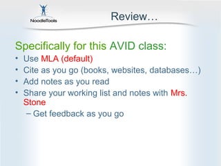 Noodle tools for_students_citing | PPT