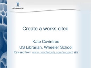 Noodletools for students | PDF