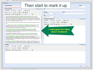 Then start to mark it up
 