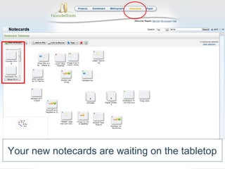 Your new notecards are waiting on the tabletop
 