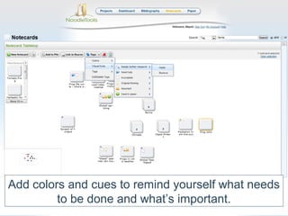 Add colors and cues to remind yourself what needs
         to be done and what’s important.
 