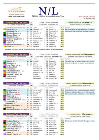 SATURDAY, JANUARY 3, 2015
TRACK FAST - TURF FIRM
1st
Claiming ($20,000) / 1 1/16 Miles (Turf)
12:40 For 4-Year-Olds and Up...