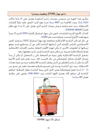 11
‫جَاش‬ ‫ٍى‬ ‫ما‬
(
EPIRB
)
‫يعنل‬ ‫وكًف‬
‫؟‬
5
1 25
416
5
COSPAS-SARSAT
GPS
1998
GPS
1
3
406 MHz
48
2
EPIRB
 