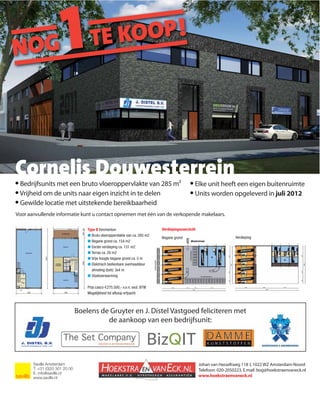 Savills Amsterdam
          T. +31 (0)20 301 20 00
          E. info@savills.nl
savills   www.savills.nl
 