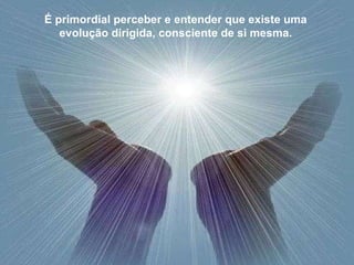 É primordial perceber e entender que existe uma evolução  dirigida, consciente de si mesma. É primordial perceber e entender que existe uma evolução dirigida, consciente de si mesma. 
