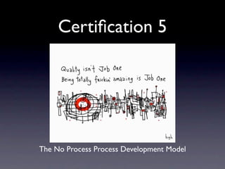 Certiﬁcation 5




The No Process Process Development Model
 