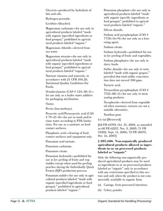 NATIONAL ORGANIC PROGRAM STANDARDS visual data 2