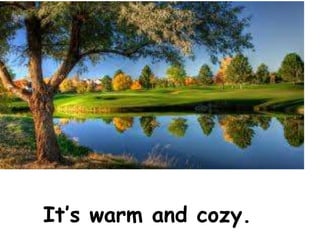 It’s warm and cozy.
 