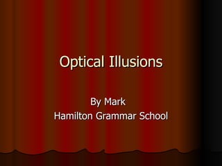 Optical Illusions By Mark  Hamilton Grammar School 