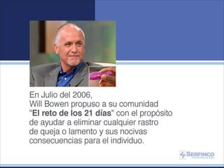 21 DIAS SIN QUEJARSE