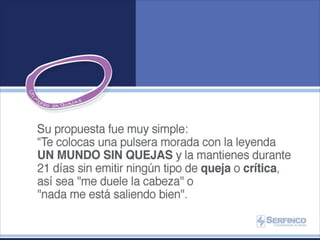 21 DIAS SIN QUEJARSE