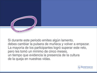 21 DIAS SIN QUEJARSE