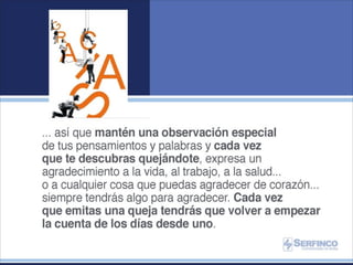 21 DIAS SIN QUEJARSE