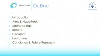 Outline
 Introduction
 Aims & Hypothesis
 Methodology
 Results
 Discussion
 Limitations
 Conclusion & Future Research
 