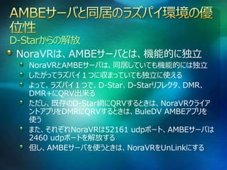 NoraVR(Nora VIrtual Repeater)をラズパイ1つで使ってみる | PPTX