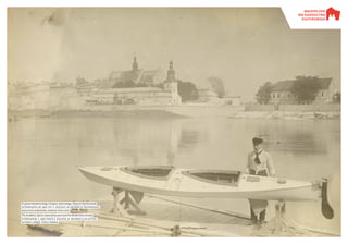 Przystań Akademickiego Związku Sportowego i klasztor Norbertanek
na Zwierzyńcu, ok. 1920. Fot. A. Wisłocki, ze zbiorów M. Orłowskiego.
Biblioteka Narodowa, domena publiczna
The Academic Sports Association port and the Norbertine convent
in Zwierzyniec, c. 1920. photo A. Wisłocki, M. Orłowski’s collection.
National Library, public domain
 