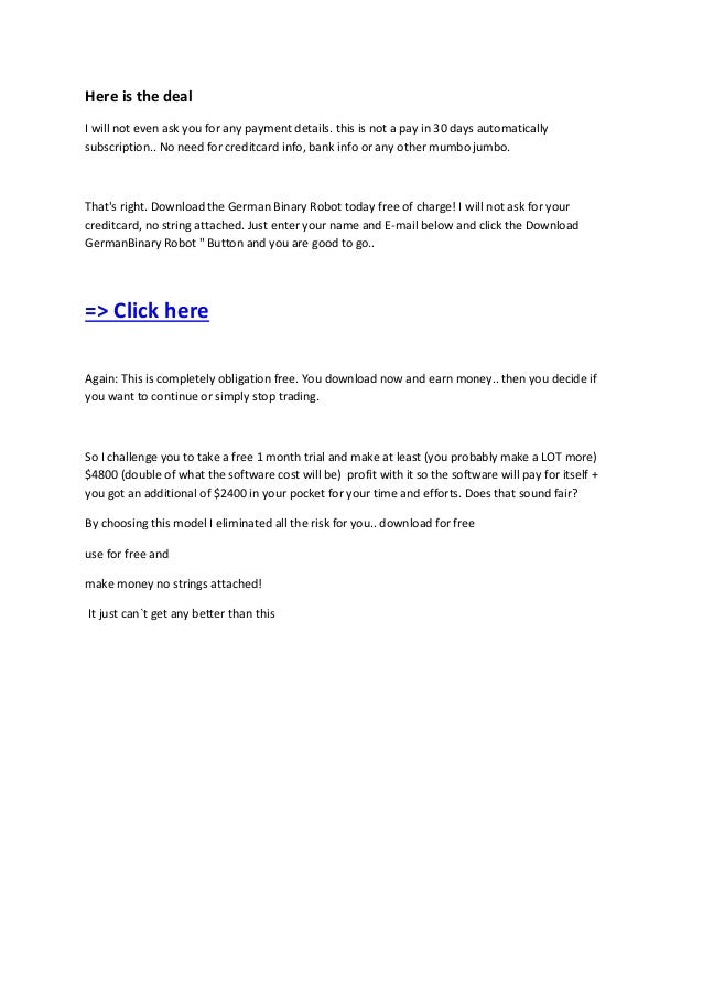 Automated binary trading robots