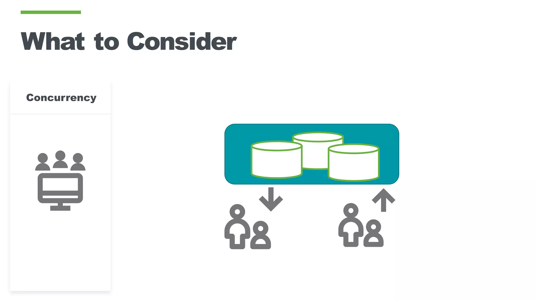 What to Consider
Concurrency
 