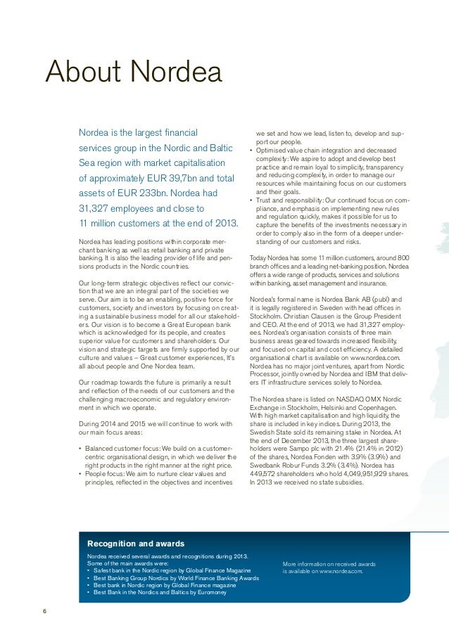Nordea CSR Report 2013