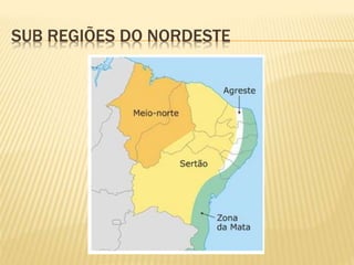 SUB REGIÕES DO NORDESTE
 