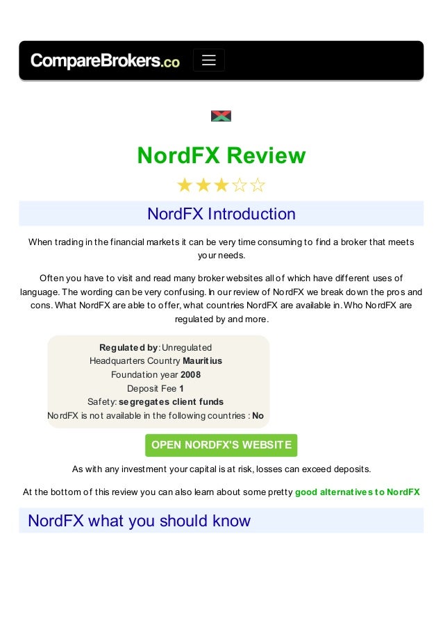 Nordfx Broker Review
