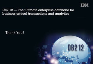 • VIEWs can hide SQL complexity from user and contain the intelligence to retrofit
data and simplify access
• Can reflect existing DW/DM schema and keep existing workloads running
• Views can include the transformations necessary to simplify data for end user
consumption
• Rewrite complex SQL within views or..
• Leverage existing database objects (dimensional structures) to transform and
standardize data within the views
• Repetitive transformations from “operational data” to “information» could be
standardized by leveraging data mart modeling techniques
Real-time Data Transformation for Data Consumability
in SQL via VIEWs
 