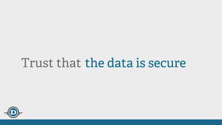 Trust that the data is secure
 
