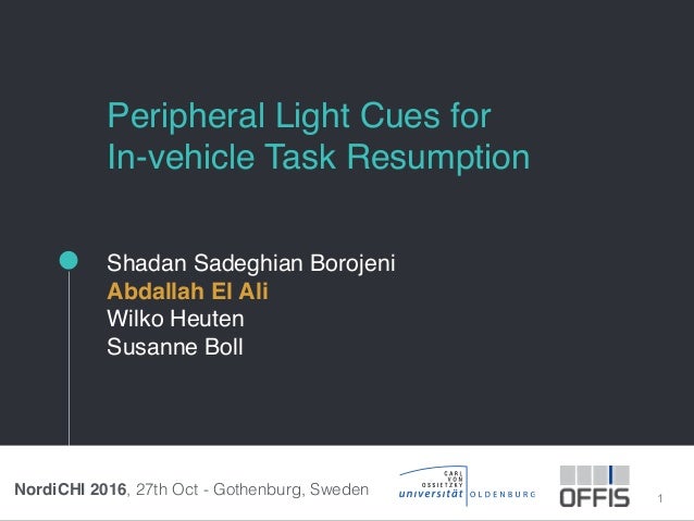 Peripheral Light Cues For In Vehicle Task Resumption