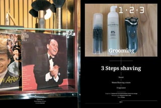 Photographer Person
Stylist Mr. X
Model Sixten Ditlefsen
Location barb.dk
3 Steps shaving
Razor
Water/Shaving cream
Fragrance
Grooming
NM01
Fragrance: Comme Des Garcons/Synthetic Series Six Garage
Shaving Cream Shabenaa Shave Safe
Razor Philips
 