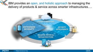 18
IBM provides an open, and holistic approach to managing the
delivery of products & service across smarter infrastructures….
 