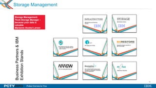 59
Storage Management
BusinessPartners&IBM
ExhibitionStands
 