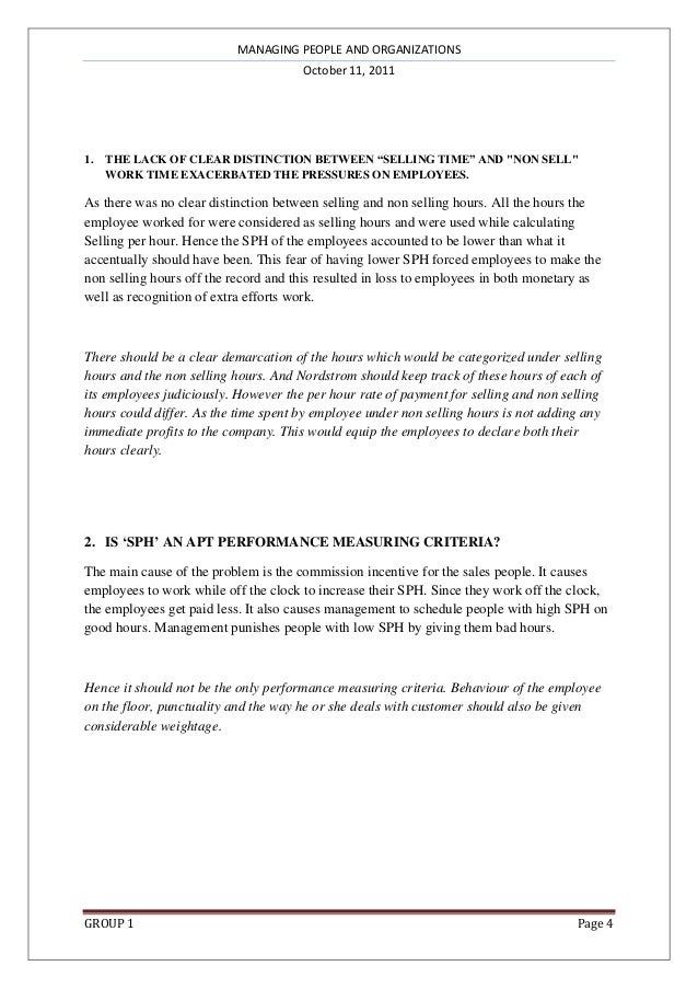 Nordstrom case study harvard