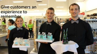 Give customers an
experience to
remember
 