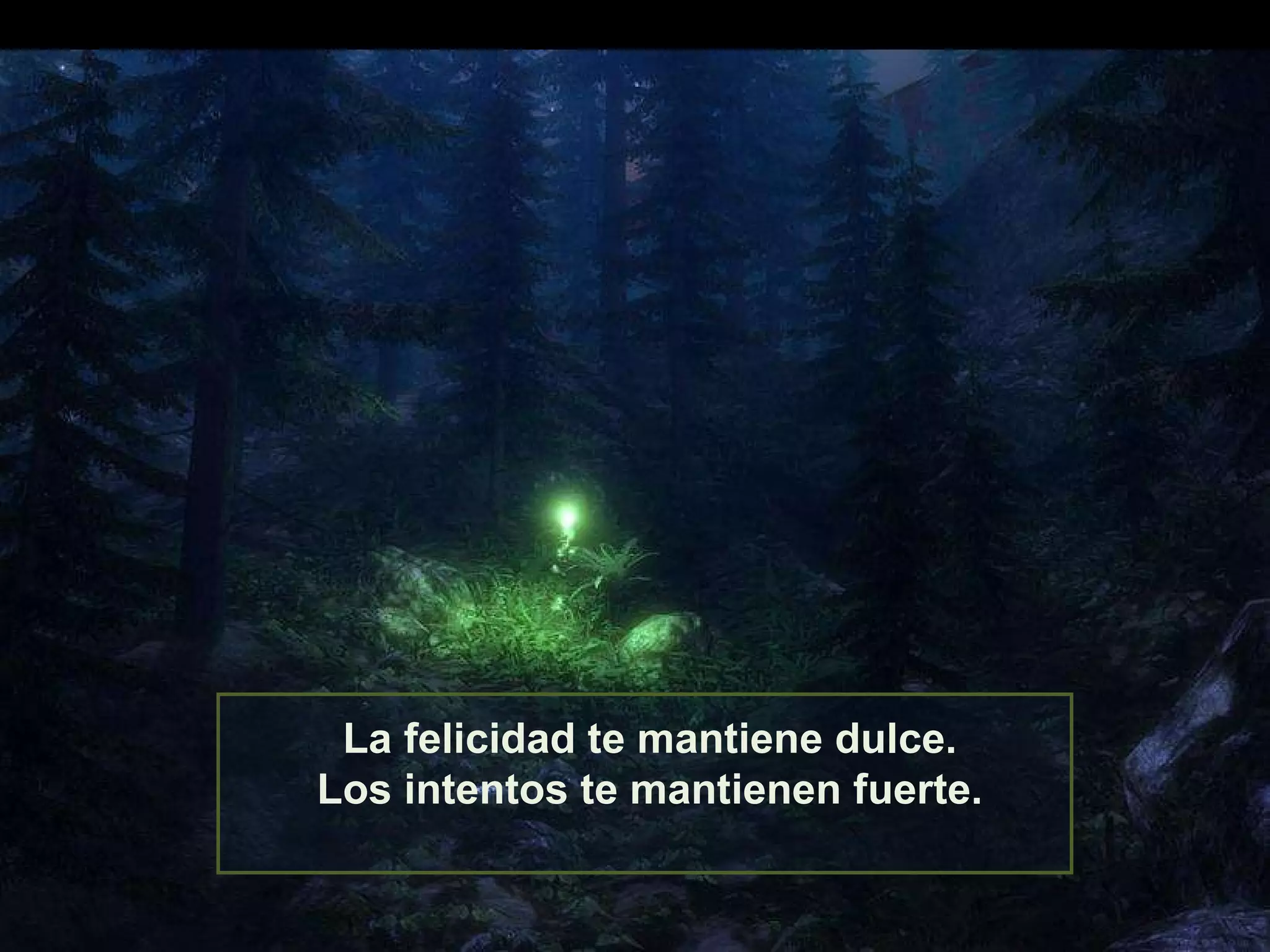 La felicidad te mantiene dulce. Los intentos te mantienen fuerte. 