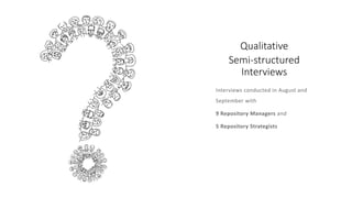 Qualitative
Semi-structured
Interviews
 
