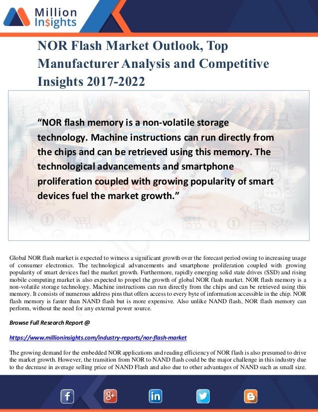 Nor Flash Market Share Drivers And Business Strategy To Mitigate The