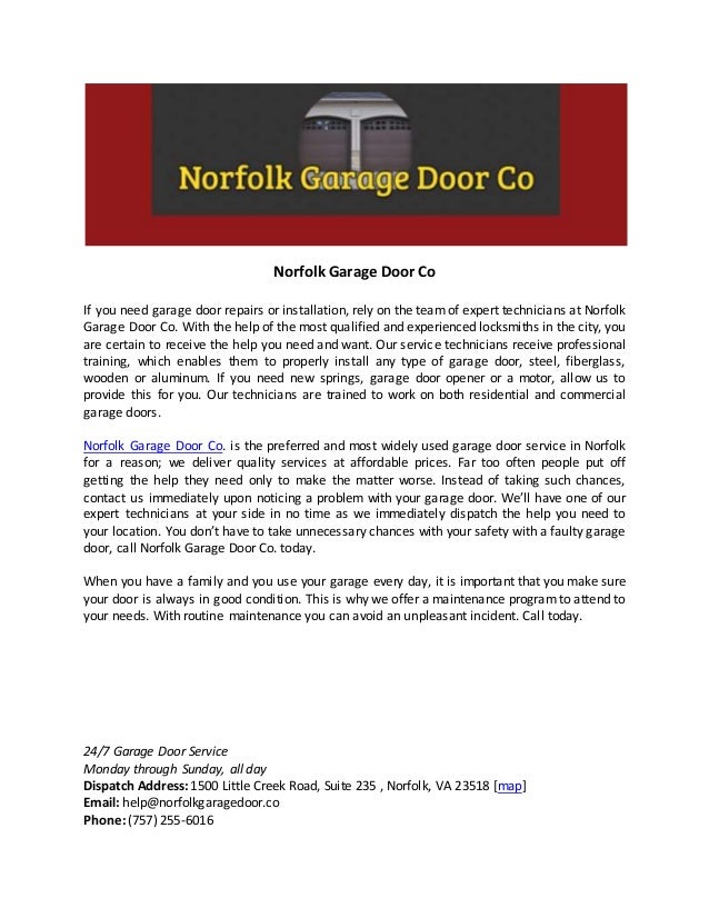 Norfolk Garage Door Co