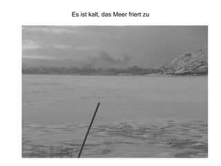 Es ist kalt, das Meer friert zu 