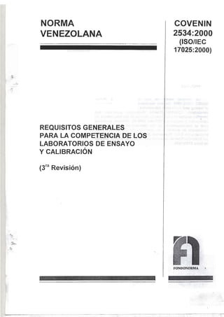Covenin 2534_2000/ISO/IEC 1725_2000