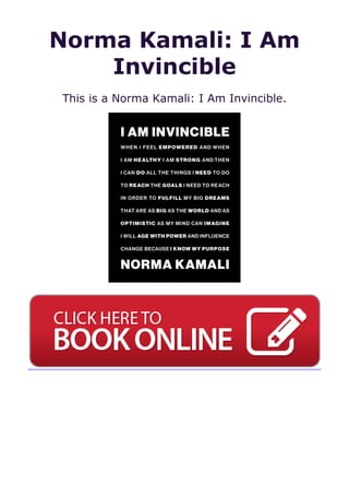 Norma Kamali: I Am
Invincible
This is a Norma Kamali: I Am Invincible.
 