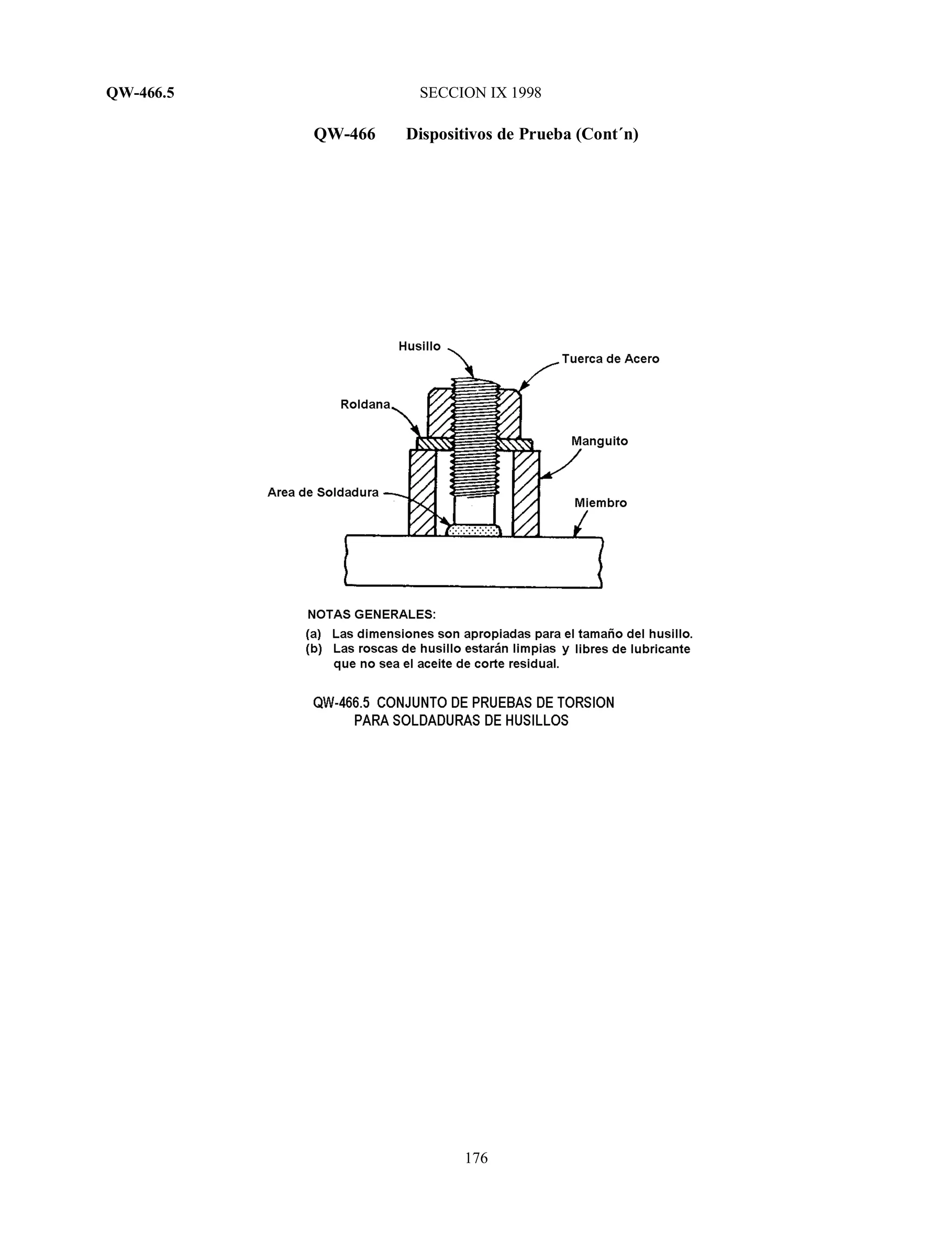 QW-466.5 SECCION IX 1998
176
QW-466 Dispositivos de Prueba (Cont´n)
 