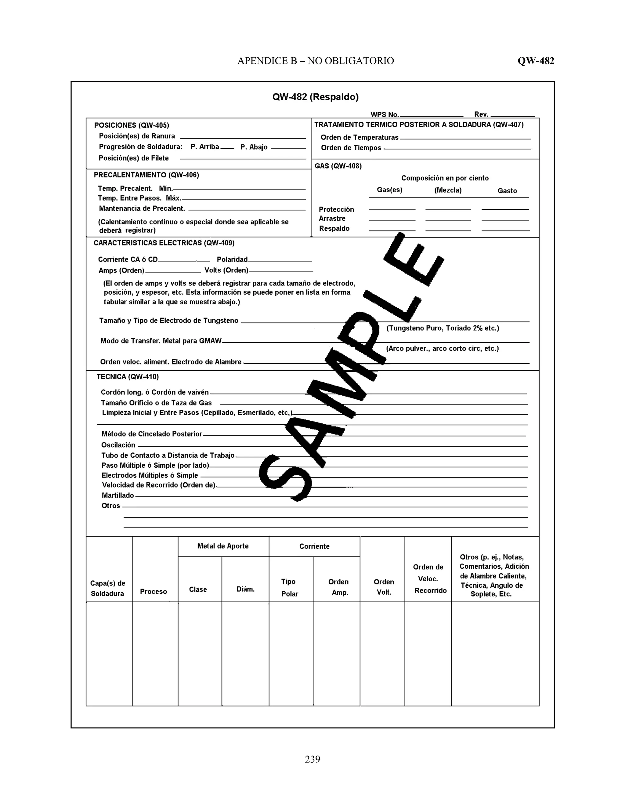 APENDICE B – NO OBLIGATORIO QW-482
239
 