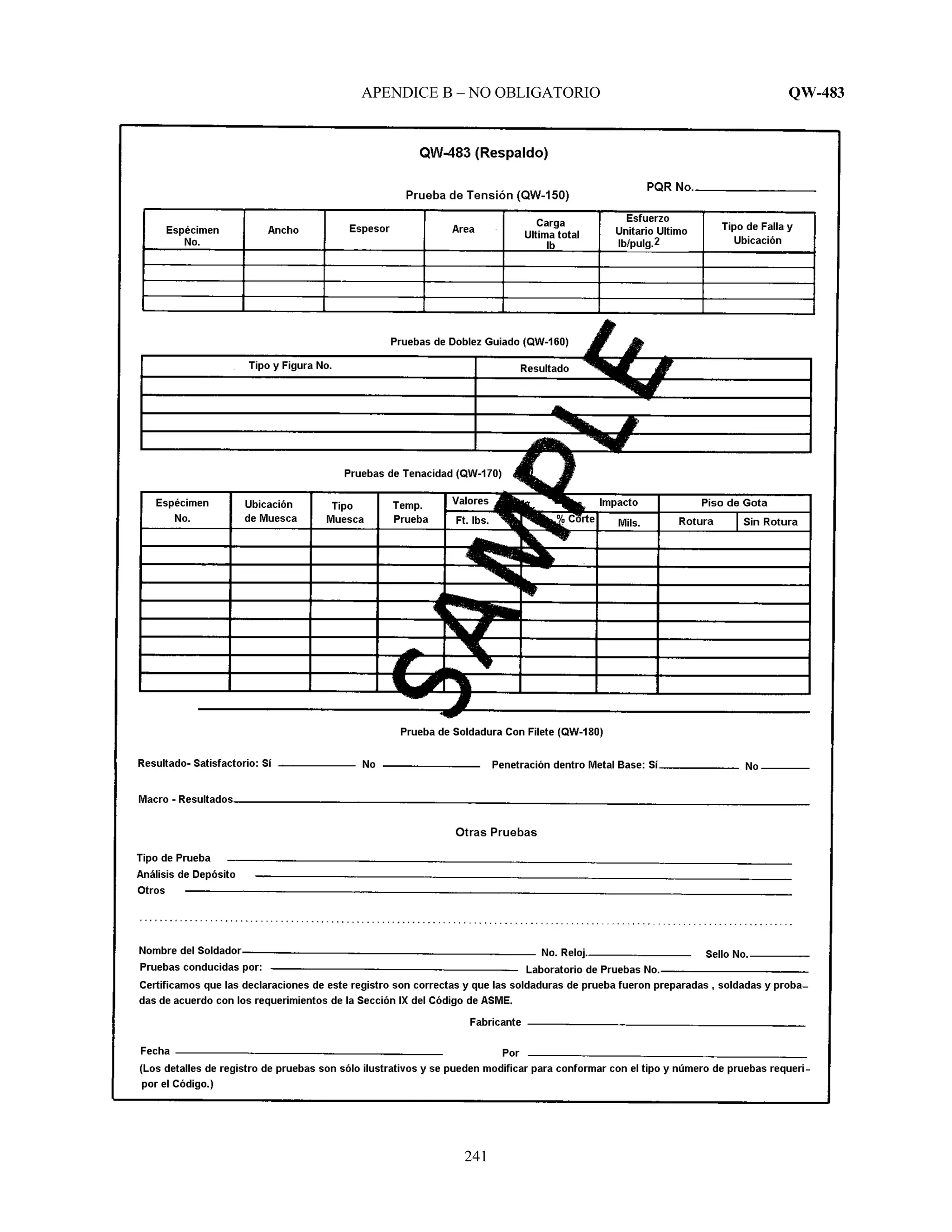 APENDICE B – NO OBLIGATORIO QW-483
241
 