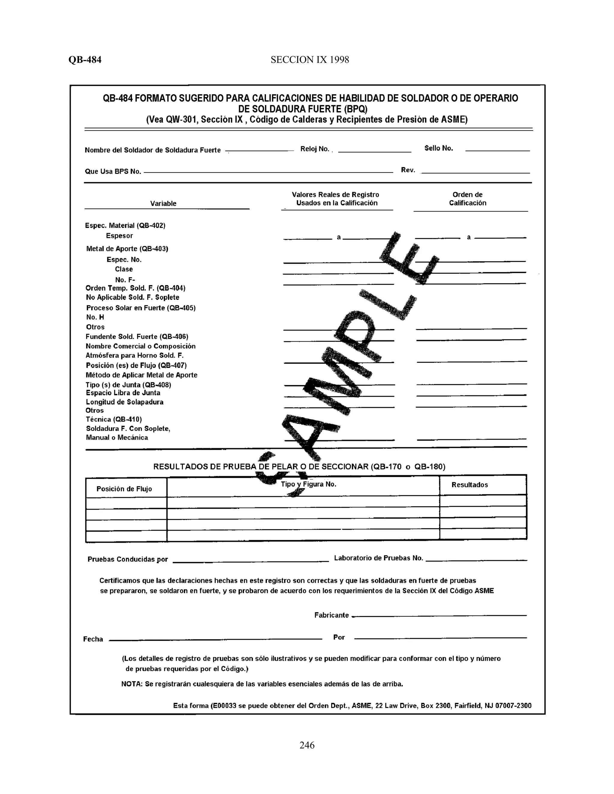 QB-484 SECCION IX 1998
246
 