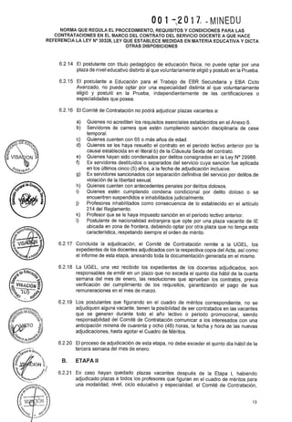 Norma de contrato docente