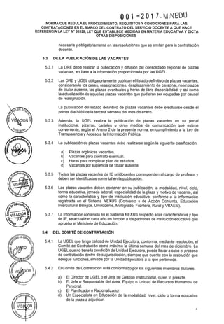 Norma de contrato docente